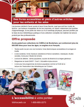 Dépliant sur les services pour enfants et adolescents