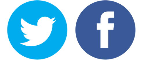 Logos of Twitter and Facebook