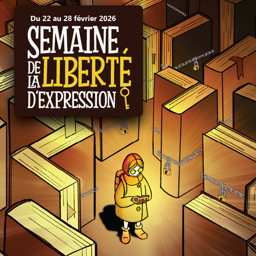 Affiche pour la semaine de la liberté d'expression du 22 au 28 février 2026.