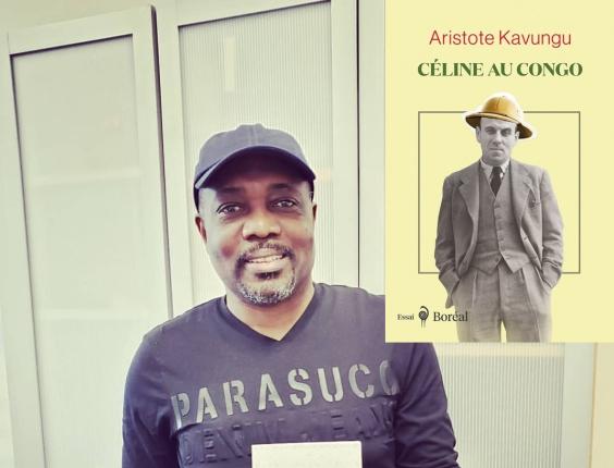 Couverture du livre Céline au congo par Aristote Kavungu avec photographie de l'auteur.