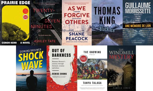 Book covers of winners for the 2025 Crime Writers of Canada Award