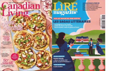  Couvertures des magazines Canadian Living et Lire.